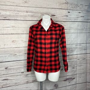 Soulcycle plaid button down